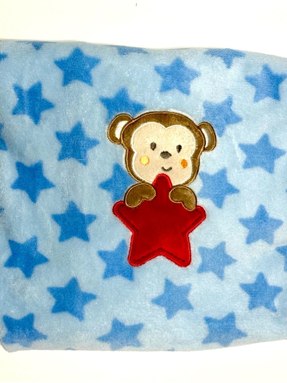 Baby Starters Blue Blanket Monkey Red Star Plush Lovey Security Boy